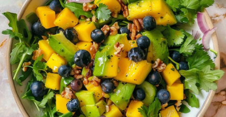Mango Cucumber Salad with Blueberry and Avocado