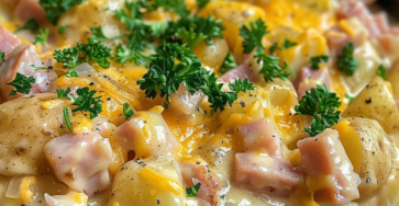 Crockpot Ham and Potato Casserole