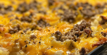 Creamy Hamburger Hash Brown Casserole
