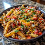 Taco Ground Beef Cheese Fries