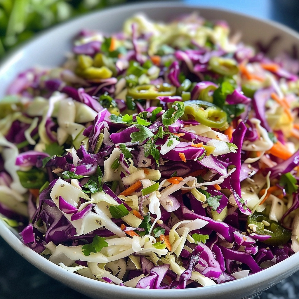Texas Green Fire Garlic Dill Pickle Slaw