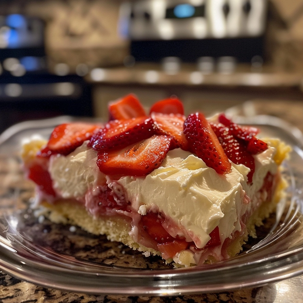 Strawberry Cheesecake Dump Cake