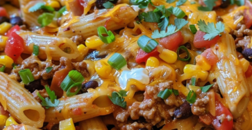 Cheesy Beef Taco Pasta