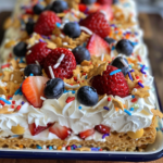Red White & Blue Cool Whip Icebox Sandwiches