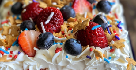 Red White & Blue Cool Whip Icebox Sandwiches