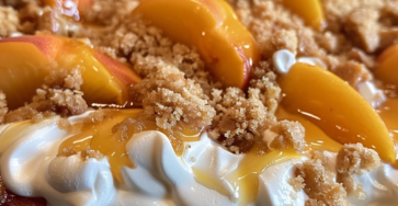 Peach Cobbler Cheesecake Lush
