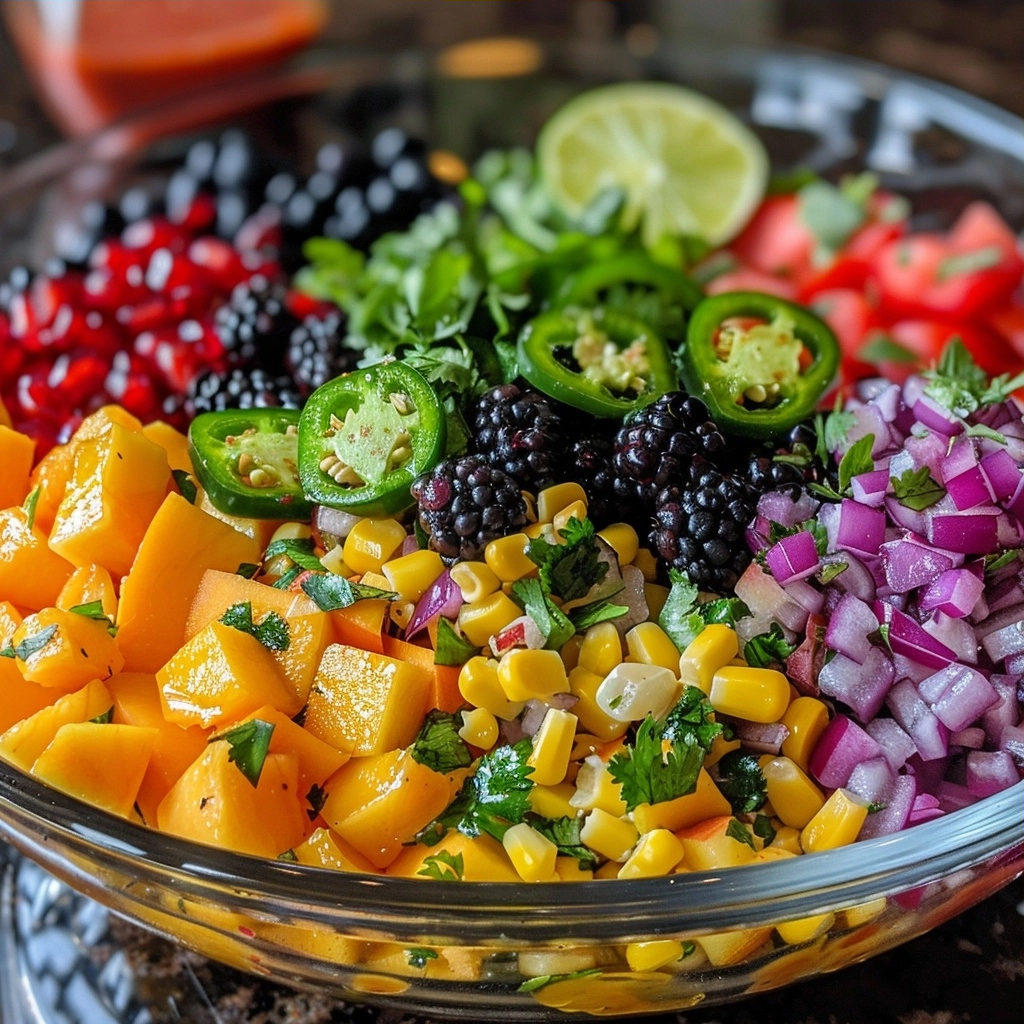 Blackberry Peach Firecracker BBQ Cowboy Caviar