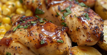 Honey Butter Chicken with Ranch Potatoes & Sweet Corn