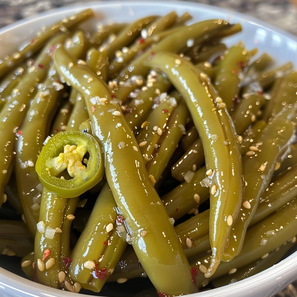 Texas Green Fire Pickled Green Beans