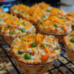 Mini Chicken Pot Pie Biscuit Cups