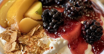 Blackberry Peach Firecracker Cream Cheese Dip