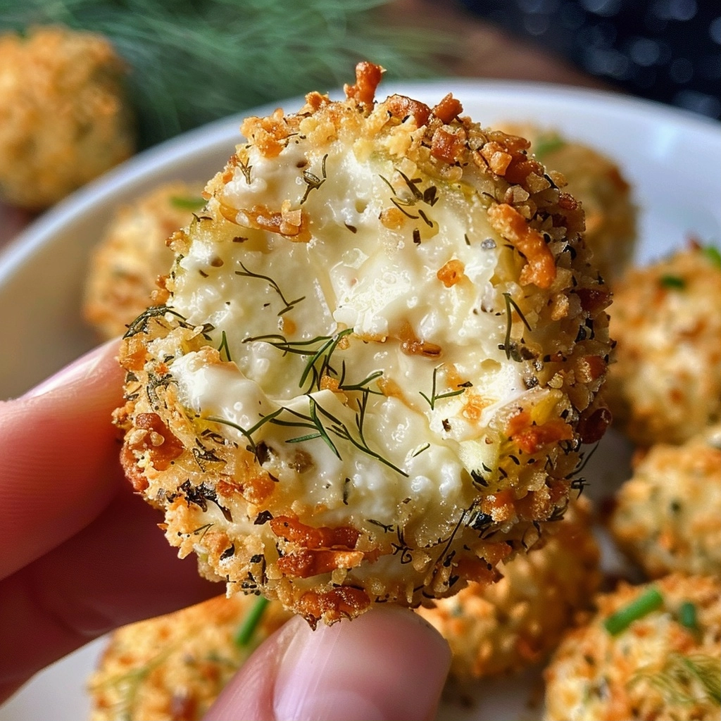 Dill Pickle Ranch Crunch Cheese Ball Bites
