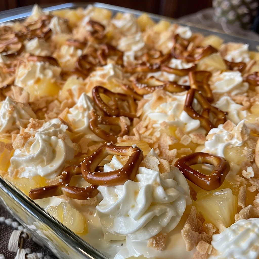 Pineapple Pretzel Salad