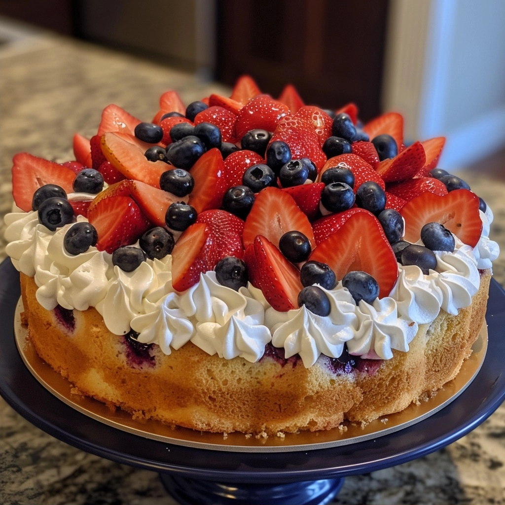 Red White & Blue Poke Cake