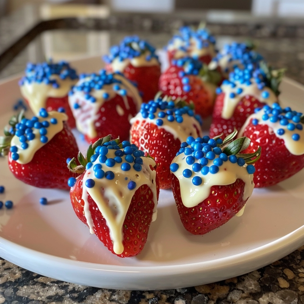 Patriotic Strawberries: A Delightful Red, White & Blue Treat