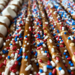 Sweet and Salty No-Bake 4th of July Pretzel Rod Sparklers