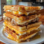Mini Waffle Breakfast Sandwiches