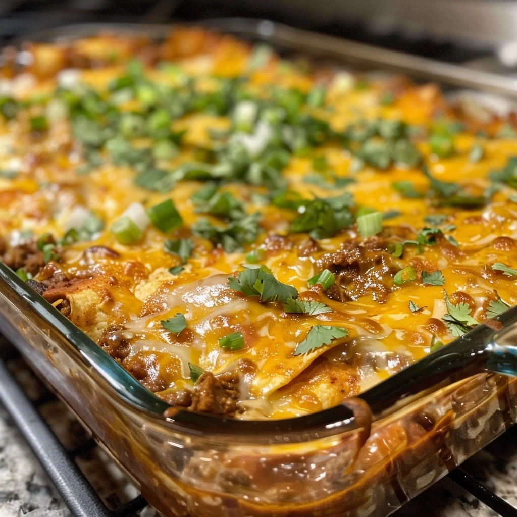 Heavenly Beef Enchilada Casserole