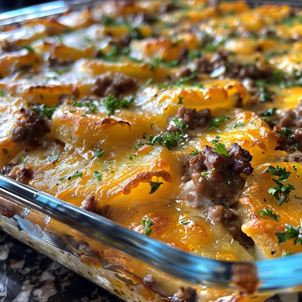 Ground Beef and Potato Casserole