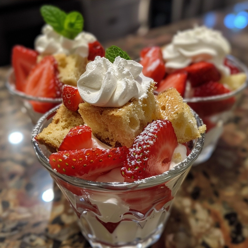Memorial Day Strawberry Shortcake Cups Recipe