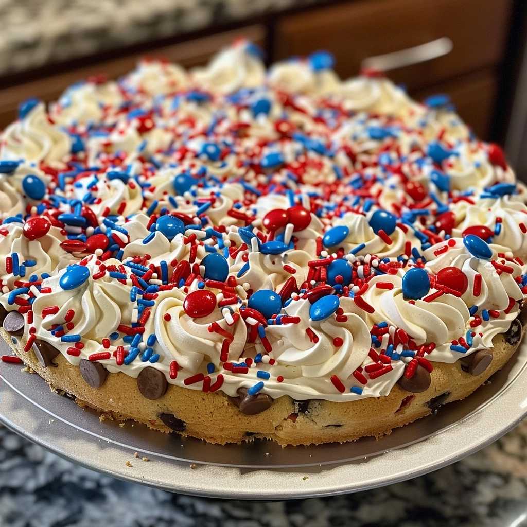 4th of July Cookie Cake: Festive Sweet Delight