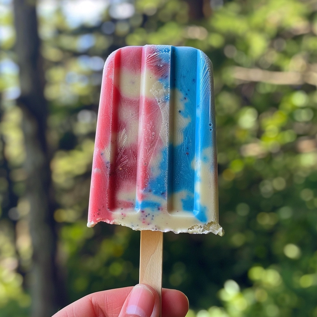 Red White and Blue Popsicles: Patriotic Frozen Treats